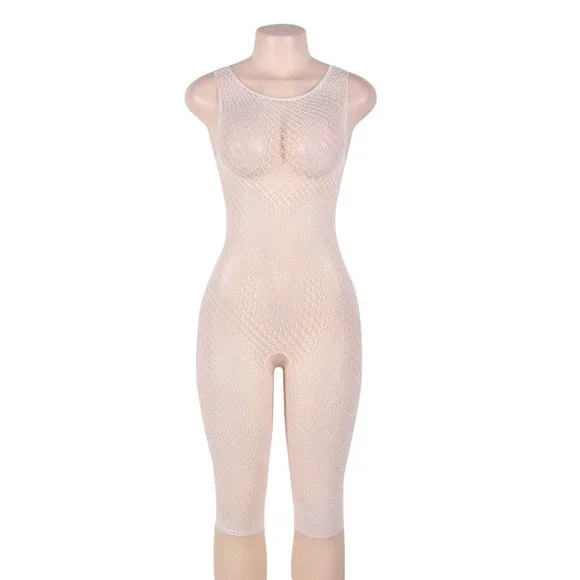 White Fishnet Bodystocking - Picture 2 of 6